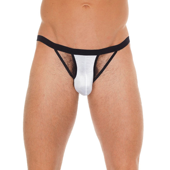 KinkyDiva Mens Black GString With White Pouch £14.99