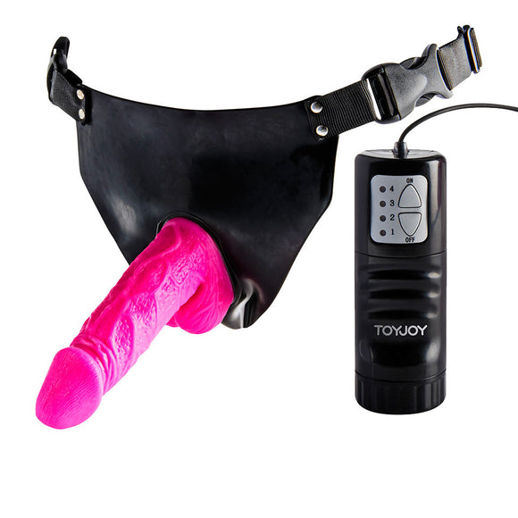 KinkyDiva Toy Joy Pink Powergirl Strap On Vibrating Dong £29.99