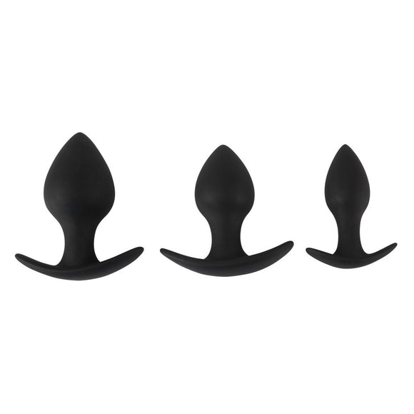 KinkyDiva Black Velvet Silicone Three Piece Anal Training Set £20.99