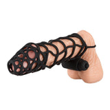 KinkyDiva Black Velvet Soft Touch Penis Cage Sleeve And Vibe £13.99