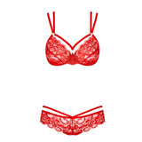 KinkyDiva Red Lace Bra And GString £34.99