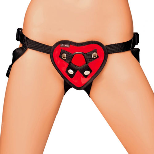 KinkyDiva Lux Fetish Red Heart Strap On Harness £28.99