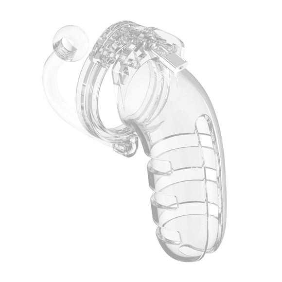 KinkyDiva Man Cage 12  Male 5.5 Inch Clear Chastity Cage With Anal Plug £71.99