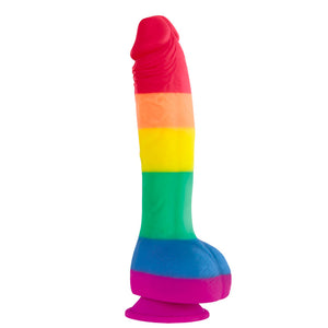 KinkyDiva Colours Pride Edition 8 Inch Realistic Silicone Dildo With Balls £71.99