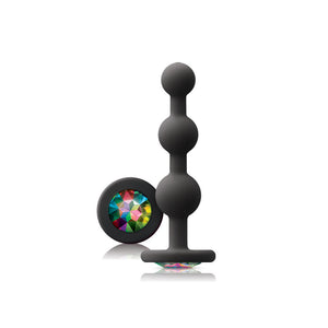 KinkyDiva Glams Black Ripple Anal Plug Rainbow Gem £16.99