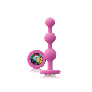 KinkyDiva Glams Pink Ripple Anal Plug Rainbow Gem £16.99