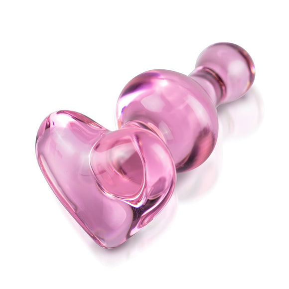 KinkyDiva Icicles No.75 Pink Heart Glass Butt Plug £28.99