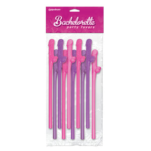 KinkyDiva Bachelorette Party Favors 10 Pecker Straws Pink And Purple £5.99