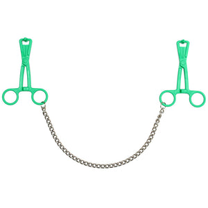 KinkyDiva Green Scissor Nipple Clamps With Metal Chain £15.99