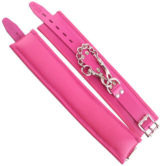 KinkyDiva Rouge Garments Wrist Cuffs Padded Pink £45