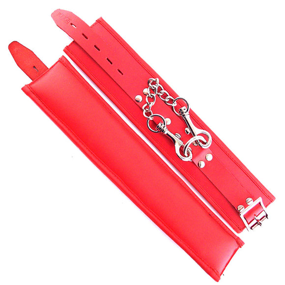 KinkyDiva Rouge Garments Wrist Cuffs Padded Red £45