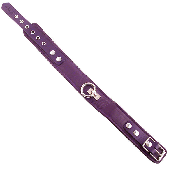 KinkyDiva Rouge Garments Plain Purple Leather Collar £24.5