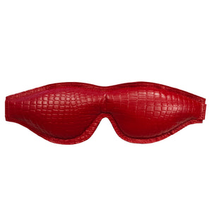KinkyDiva Rouge Garments Leather Croc Print Padded Blindfold £34.99