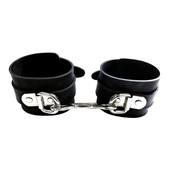 KinkyDiva Rouge Garments Black Rubber Wrist Cuffs £36.99