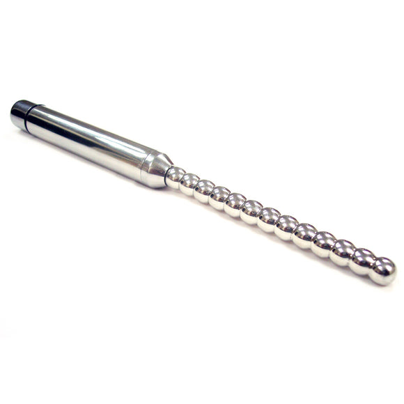 Rouge Stainless Steel Vibrating Ribbed Urethral Probe