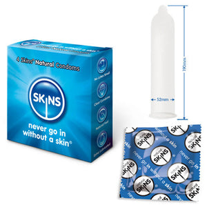 KinkyDiva Skins Condoms Natural 4 Pack £3.49