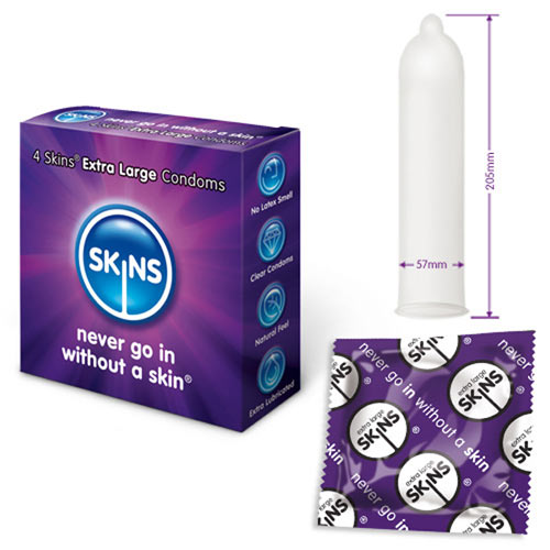 KinkyDiva Skins Condoms Extra Large 4 Pack £3.99