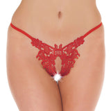 KinkyDiva Fancy Red Detailed Open GString £11.99