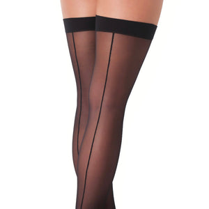 KinkyDiva Black Sexy Stockings With Seem £10.99