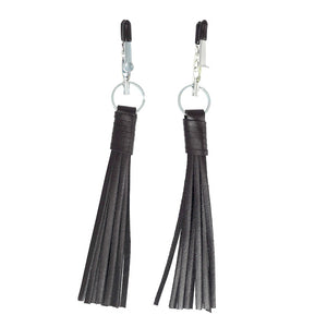 KinkyDiva Nipple Clamps With Black Leather Tassels £18.99