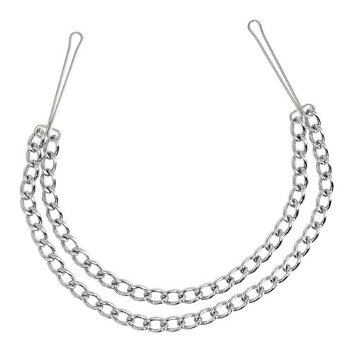 KinkyDiva Silver Nipple Clamps With Double Chain £17.49
