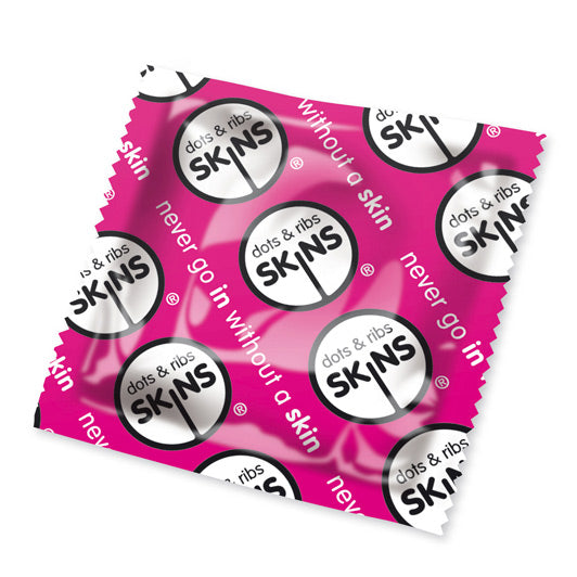 KinkyDiva Skins Dots And Ribs Condoms x50 (Pink) £12.99
